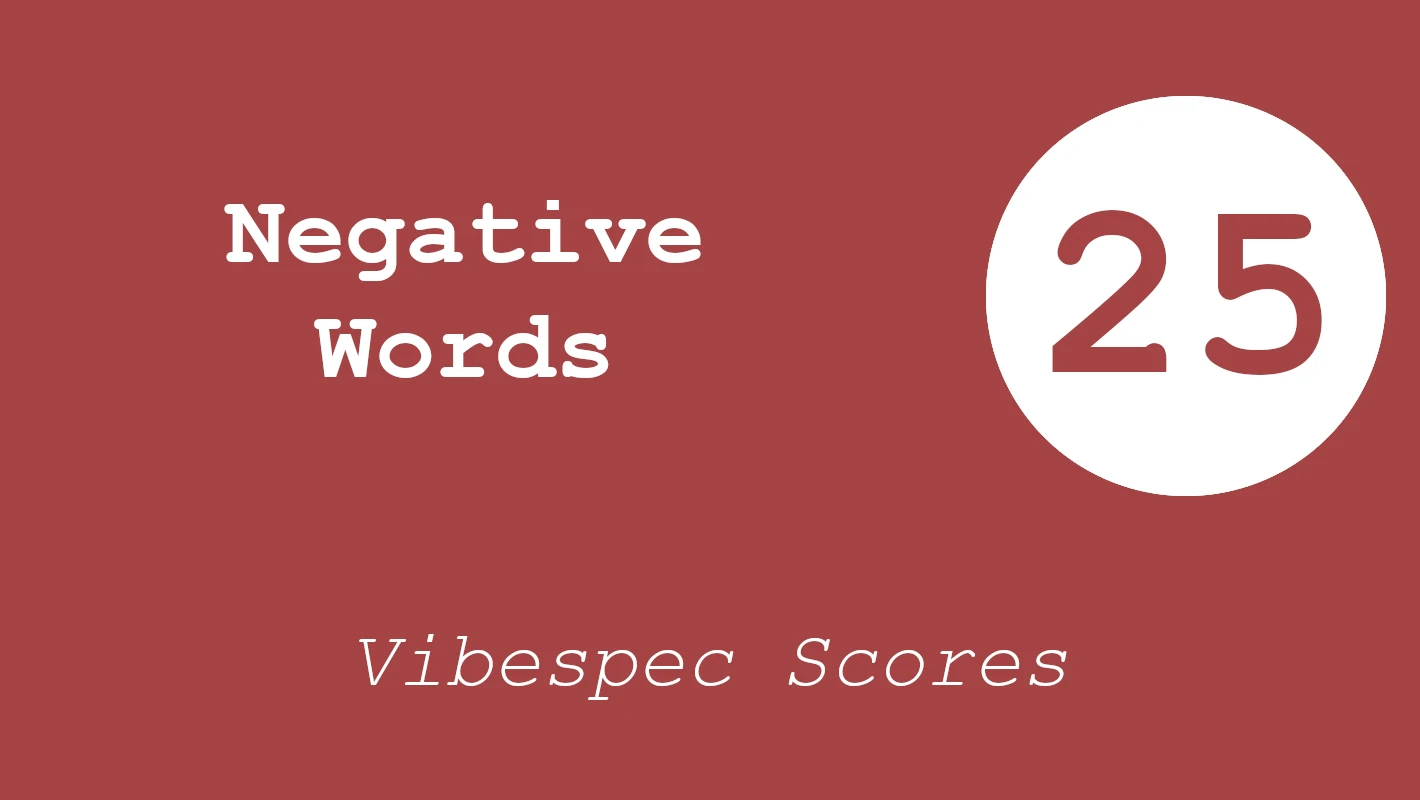 VibeSpec Score 25: Negative Phrasing